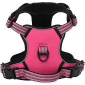 vidaXL Hundegeschirr Reflektierend Verstellbar Rosa L