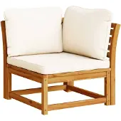 vidaXL Garten-Ecksofa mit Kissen 73x73x65 cm Massivholz Akazie