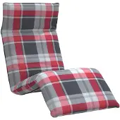 vidaXL Sonnenliege Klappbar Rot Karomuster 175x54x8,5 cm Oxford-Gewebe