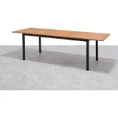 ScanCom Kingsbury-Lynx Ausziehtisch aus Aluminium / Holz 240x98,9 cm