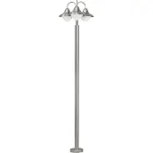 Eglo SIDNEY, Wandbeleuchtung für den Außenbereich, Edelstahl, Glas, Edelstahl, IP44, Eingang, Garten, Terrasse, I