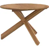 vidaXL Gartentisch Ø109x74 cm Massivholz Teak