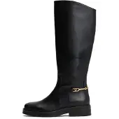 Tommy Hilfiger Horsebit Riding Leather Boots Black Größe: 41 | Stiefel Outlet | Damen | Schwarz