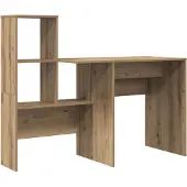 vidaXL Schreibtisch Artisan-Eiche Holzwerkstoff 131,5 x 50 x 106,5 cm