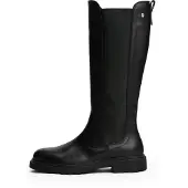 Tommy Hilfiger Stiefel Th Lthr Cleated Long Boot FW0FW08985 Schwarz 36