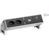 Bachmann DESK2 2xUK 1xUSB C 60W 0,2m GST18 INOX