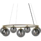 Bolia Hängelampe Orb Smoke Grey Glass / Matt Antique Brass Plated Iron 85 cm