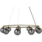 Bolia Hängelampe Orb Smoke Grey Glass / Matt Antique Brass Plated Iron 105 cm