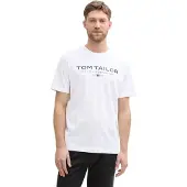 Tom Tailor T-Shirt "T-Shirt T-Shirt with Print 1er Pack", Herren, Gr. 3XL, weiß, Obermaterial: 100% Baumwolle CO., Shirts T-Shirt