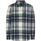 Camel active Flanellhemd , Herren, Gr. XXL, N-Gr, blau (fir grün), Flanell, Obermaterial: 100% Polyester, kariert, weit normal, 1-Knopf-Manschette, Hemden Flanellhemd, Oversized