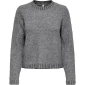 ONLY Strickpullover "ONLFINA LS STITCH O-NECK CC KNT" Materialmix, normal geschnitten