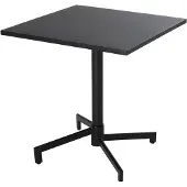 Oviala Quadratischer Bistro-Gartentisch mit Klappplatte Schwarz - Palavas