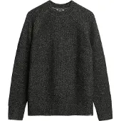 Superdry für Herren. M6110634A Dicker schwarzer Raglan-Pullover (L), Lässig, Polyester
