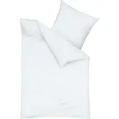 TRAUMSCHLAF Uni Feinbiber Bettwäsche 135x200 cm + 80x80 cm weiss