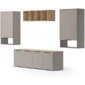 Vicco Wohnwand Wido Greige 5 Teile, Model 57461