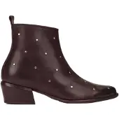 Wonders für Damen. D-2002 Fei 02 Stiefeletten aus Leder, braun (38), 3 bis 5 cm, Reißverschluss, Lässig