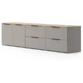 Vicco Wohnwand Wido Greige 3 Teile, Model 57463