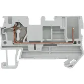Siemens 8WH51002KG00 Hybrid-Durchgangsklemme, Steck- und Zugfederanschluss, Querschnitt 0, 08-4mm2 - 50 Stück