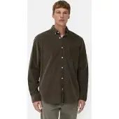 Camel active Herren fleXXXactive Langarm Shirt mit Button-Down-Kragen und Brusttasche Dunkelbraun, menswear-3XL