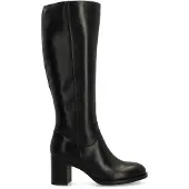 No Stress Schwarze Lederstiefel mit Absatz | Größe 41