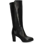 No Stress Schwarze Lederstiefel mit Absatz | Größe 37