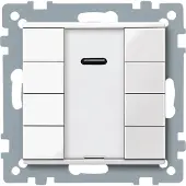 Schneider Electric MTN617519 Taster 4fach plus mit IR-Empfänger, polarweiß glänzend, System M