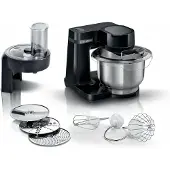 Bosch Serie 2 MUMS2EB01, 3,8 l, Schwarz, Edelstahl, Tasten, 2 kg, 1,1 m, Edelstahl