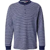 Scotch & Soda Relaxed Fit Striped Henley Langarm-t-shirt