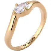 Elli Ring 925 Sterling Silber in Gold | Gr.: 54