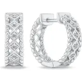 Brilio Silver - Charming silver round earrings PE046