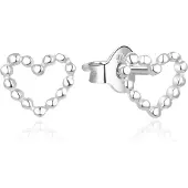 Beneto Romantic silver earrings Hearts AGUP2338L (L)