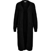 Object Damen Pullover & Cardigans Objmilu Ls Lo Long Knit Cardigan - Zwart - Größe M
