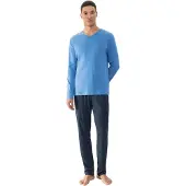 Mey Anzug lang Serie Micro Blue Recent Blue | Größe L