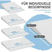 Aktiv shop GmbH ELONEO Bett Keilkissen, Bettkeil 140x100 cm, Visko-Mineralschaum, Matratzenerhöhung
