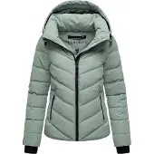 MARIKOO Damen Steppjacke Samuiaa – warm, modern & mit abnehmbarer Kapuze
