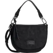 Gabor Überschlagtasche Schwarz, Lida, Flap bag S top zip, black