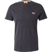 Superdry Rundhalsshirt "ESSENTIAL LOGO EMB TEE" aus Baumwolle und Single Jersey, Slim Fit, Kurzarm, hüftlang