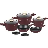 Berlinger Haus BH-8050, Gemischtes Set, Bordeaux, Gold, Aluminium, Titan Pro, Bordeaux, 20 cm