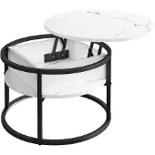 Vicco Couchtisch Marlo Marmor Weiß 57 x 57 cm, Model 55940
