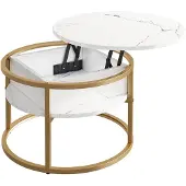 Vicco Couchtisch Marlo Weiß Marmor 57 x 57 cm, Model 55947