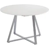 Vicco Esstisch Loyd Weiß/Grau 120 x 120 cm ausziehbar, Model 56516