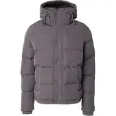 Superdry für Herren. M5011743A Everest grau wattierte Kapuzenjacke mit Kapuze (L), Lässig, Polyester, Langarm