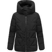 MARIKOO Damen Winterjacke Kuschelnasee mit Kapuze und Fleecefutter