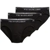 Ralph Lauren für Herren. 714835884002 Packung mit 3 schwarzen Slips (S), Heimtextilien, Baumwolle