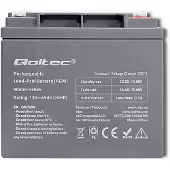 Qoltec AGM Batterie | 12V | 45Ah | Wartungsfrei | Leistungsstark | LongLife | für USV, Wohnmobil, Boot, Heizung