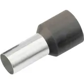 Cimco 187229 Aderendhülse 6 mm² Teilisoliert Schwarz 100 St.