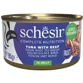 Schesir Thunfisch mit Rind (Gelee) Nassfutter Katze (Dose)