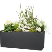 Scheurich Longgefäß »Cube Box«, Kunststoff, quadratisch (Schwarz Granit, Länge 60 cm) Länge 60 cm