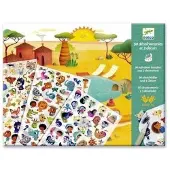 Djeco Set aus kratzbaren Aufklebern – Savannah-Thema