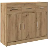 vidaXL Sideboard Artisan-Eiche 91x28x75 cm Holzwerkstoff